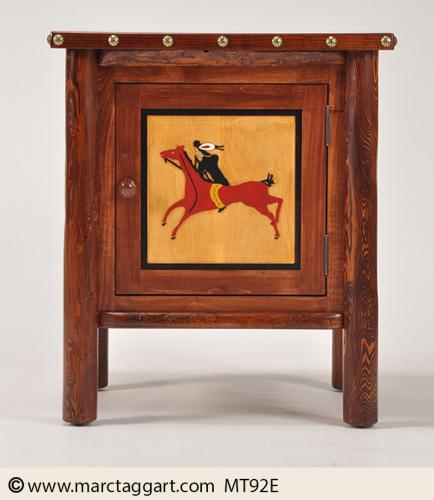 MT92E Brave-On-Horse-Routed Cabnet/Nightstand