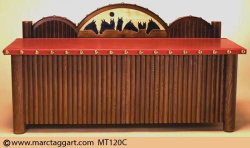 MT120C-Horses-Looking-over-the-fence-Blanket-Chest 